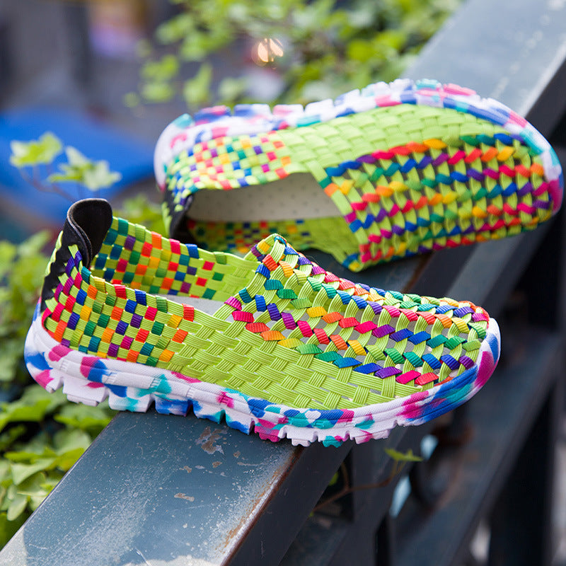 Fantasy Color Mesh Hand Woven Shoes - Image 4