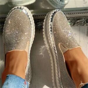 Alternative view of Women Rhinestone Platform Breathable Slipon Shoes